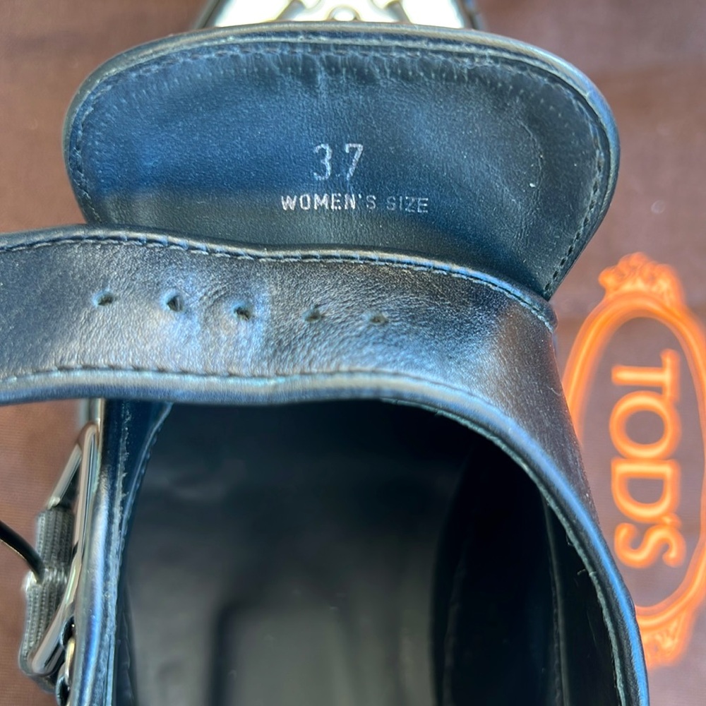 Tod's Black and White Women’s Loafers —37 - Picture 5 of 6